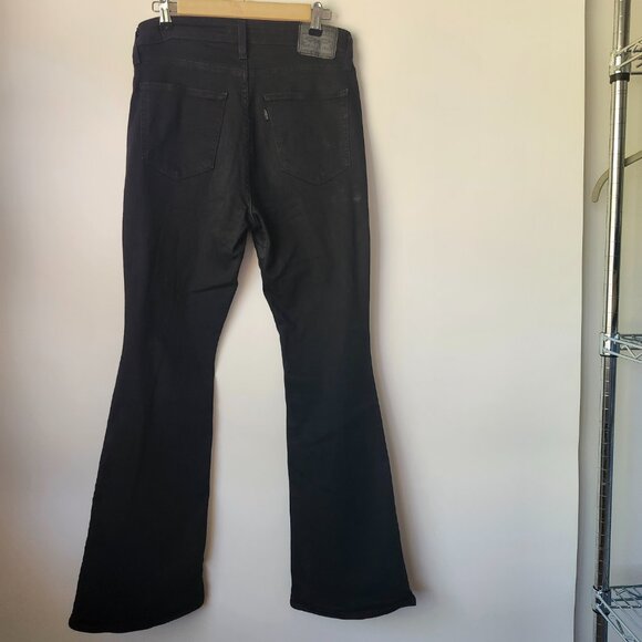 Levi's Women's 726 Flare Jeans Size 30	Black Denim - Picture 2 of 4